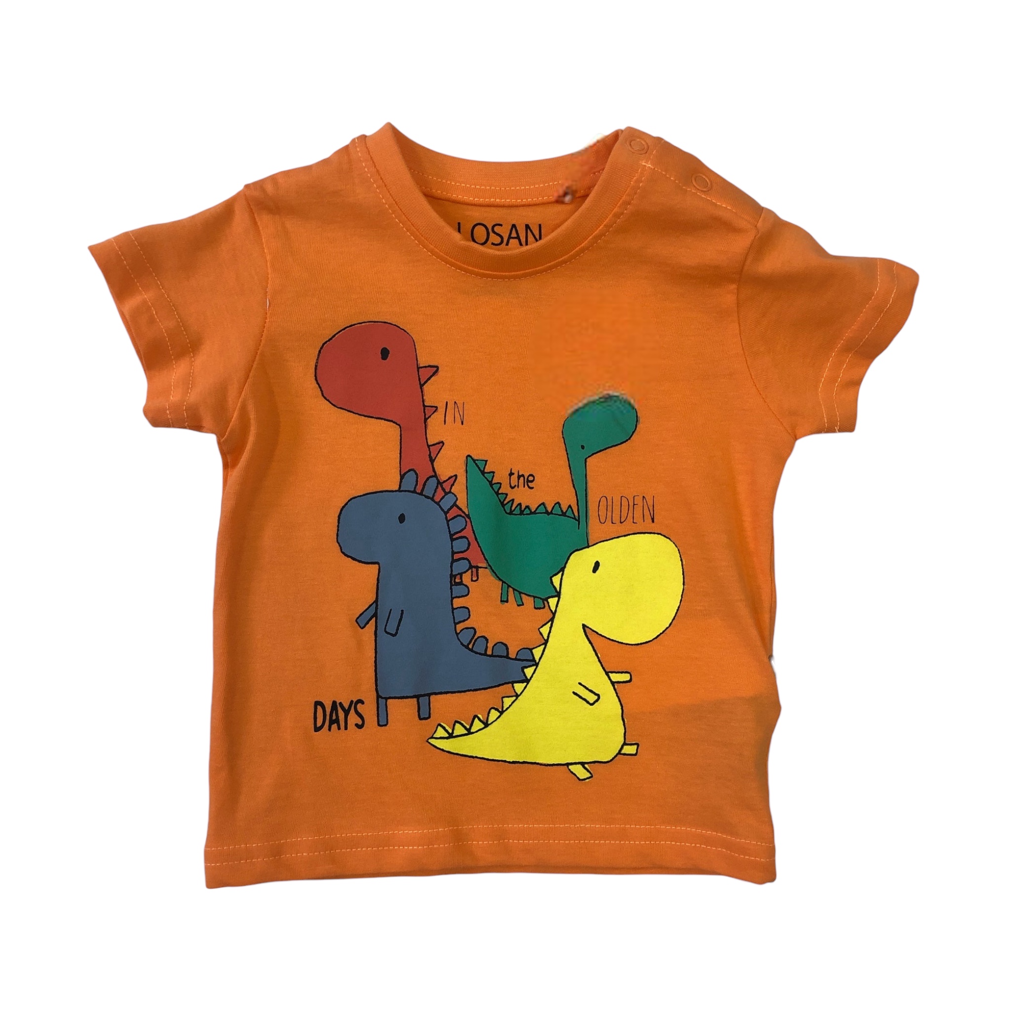 Foto 1 | Playera Dinosaurio In The Olden Days Losan color Naranja para Niño