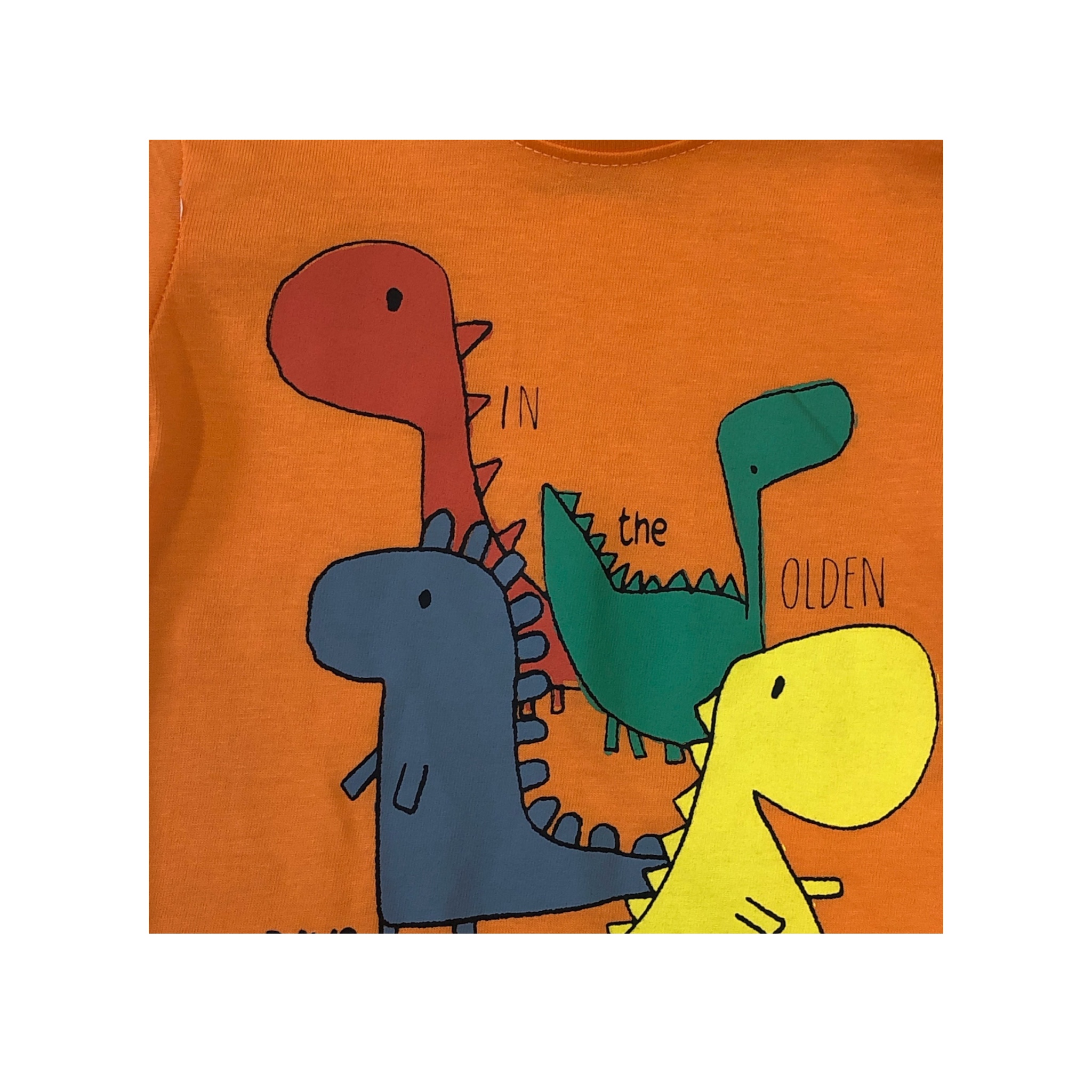 Foto 4 pulgar | Playera Dinosaurio In The Olden Days Losan color Naranja para Niño