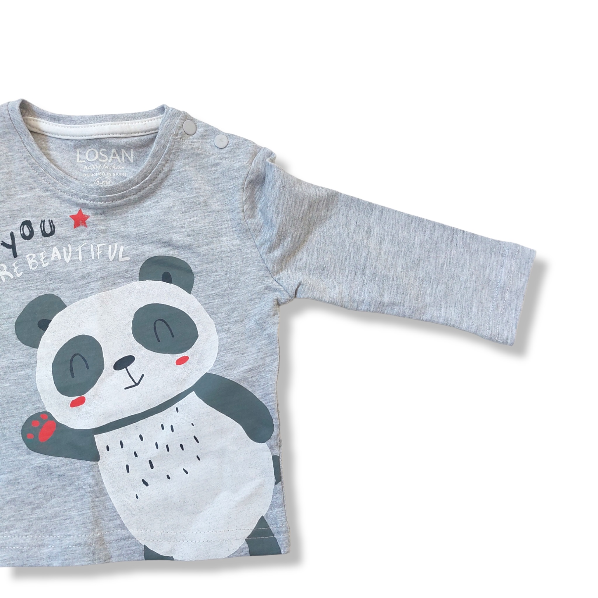 Foto 5 pulgar | Playera Losan color Gris para Bebé Niño