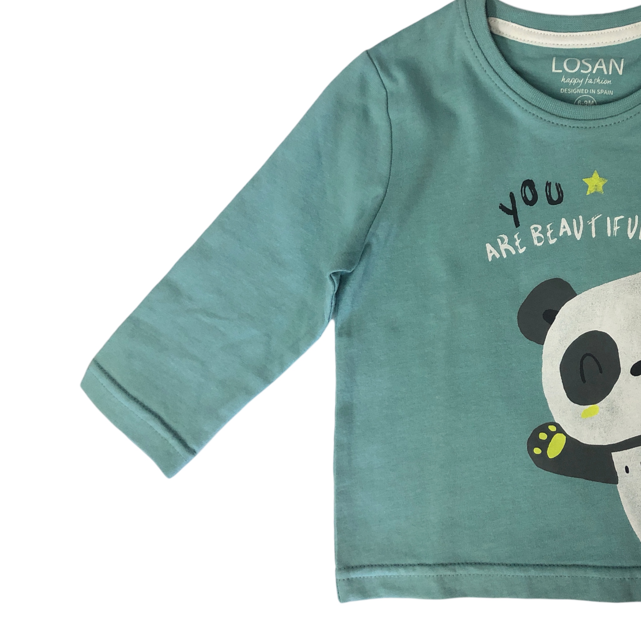 Foto 4 pulgar | Playera Panda You Losan 027-1203ALAQUA color Aqua Are Beautiful Bebé Niño