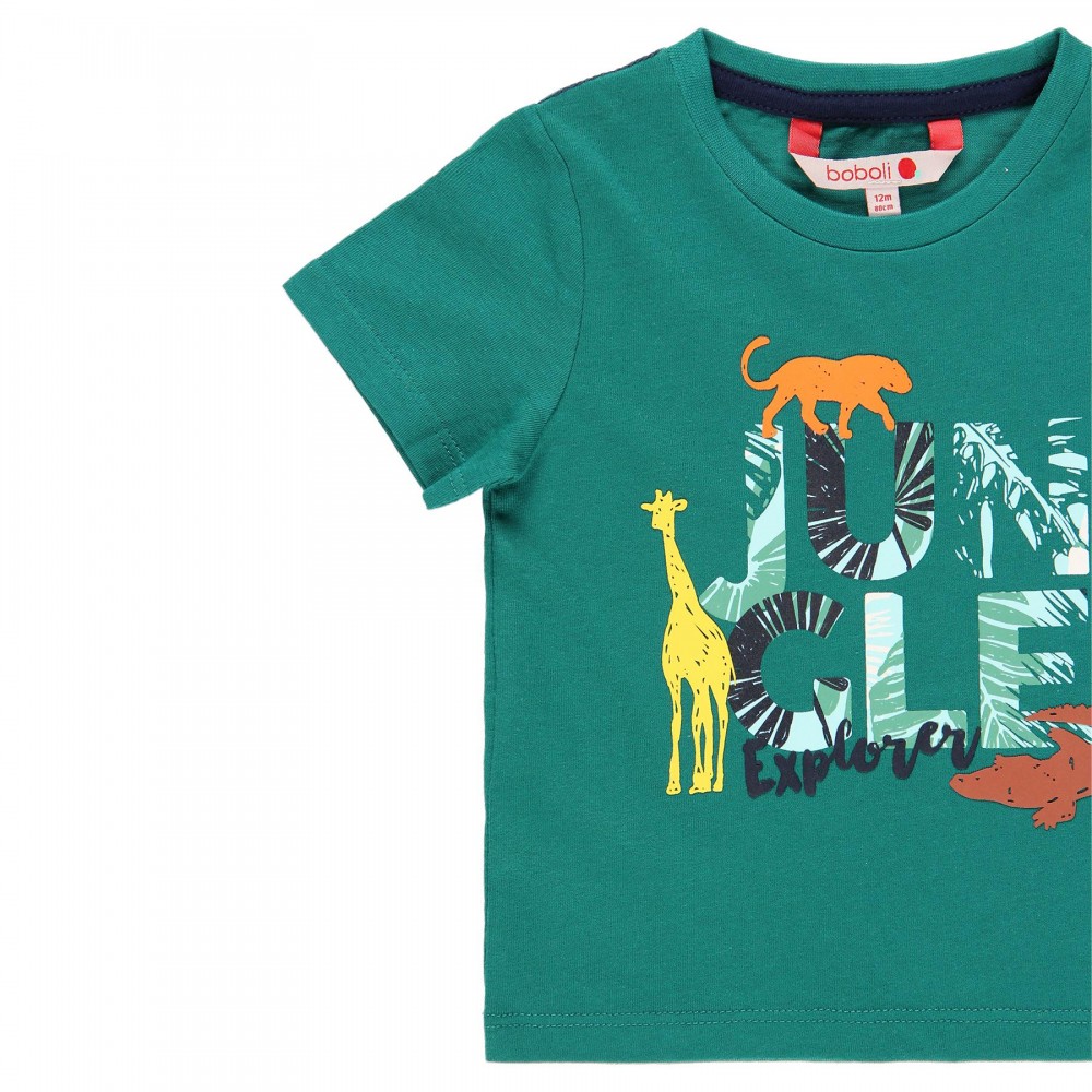 Foto 2 | Playera Verde Para Bebe Y Niño Jungle Explorer Boboli