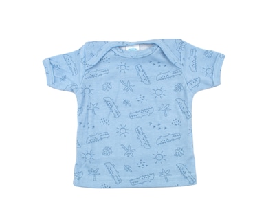 Foto 5 | Set De Playeras Para Bebé De Manga Corta Baby Mink Bm18m (4 Piezas) Azul