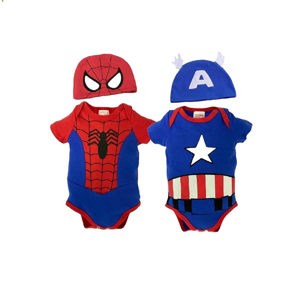 Pañaleros Marvel Spiderman y Capitán América para Bebé 2 Piezas $748