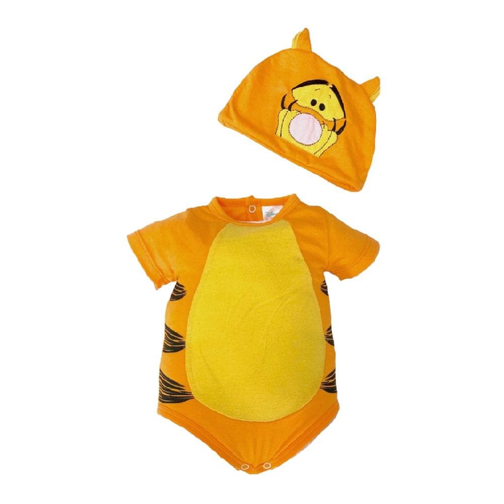 Pañalero Algodón Estampado con Gorro Disney Tigger color Naranja $448