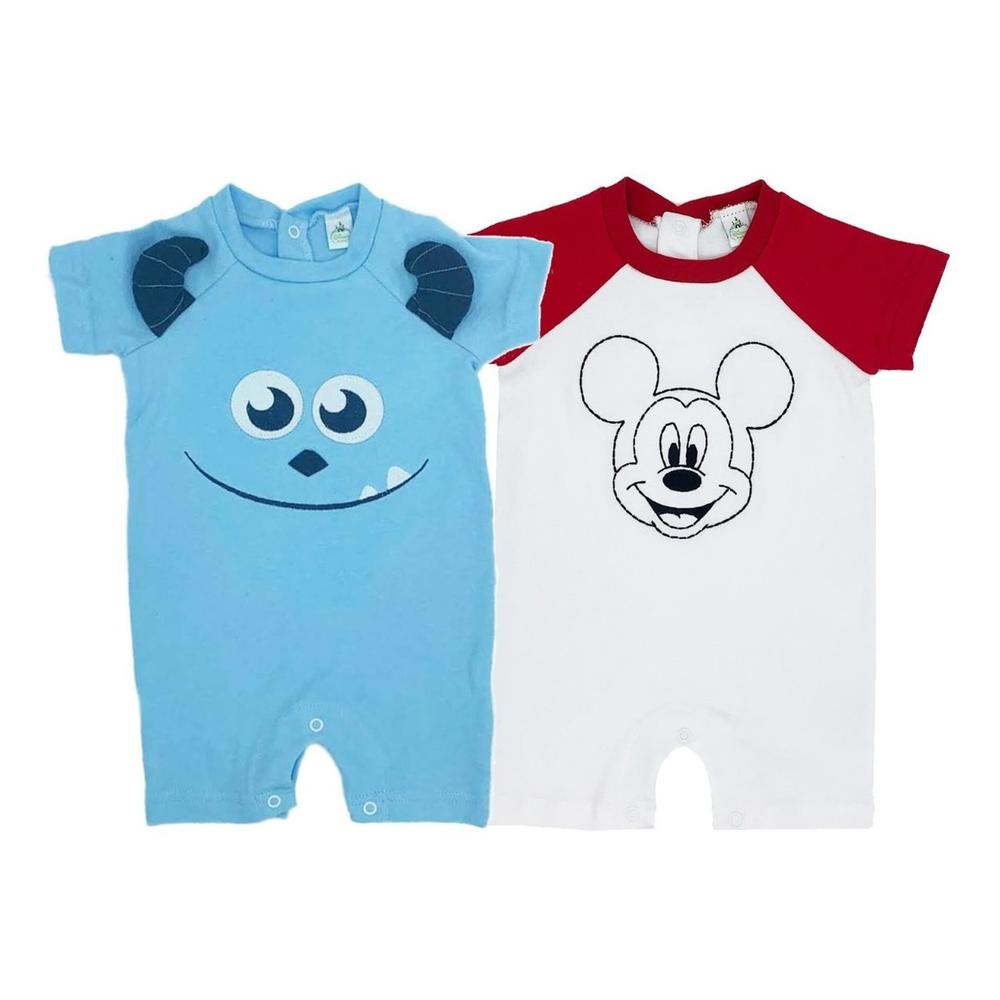 Kit 2 Pañaleros Disney Estampado Algodón color Azul para Bebé $539