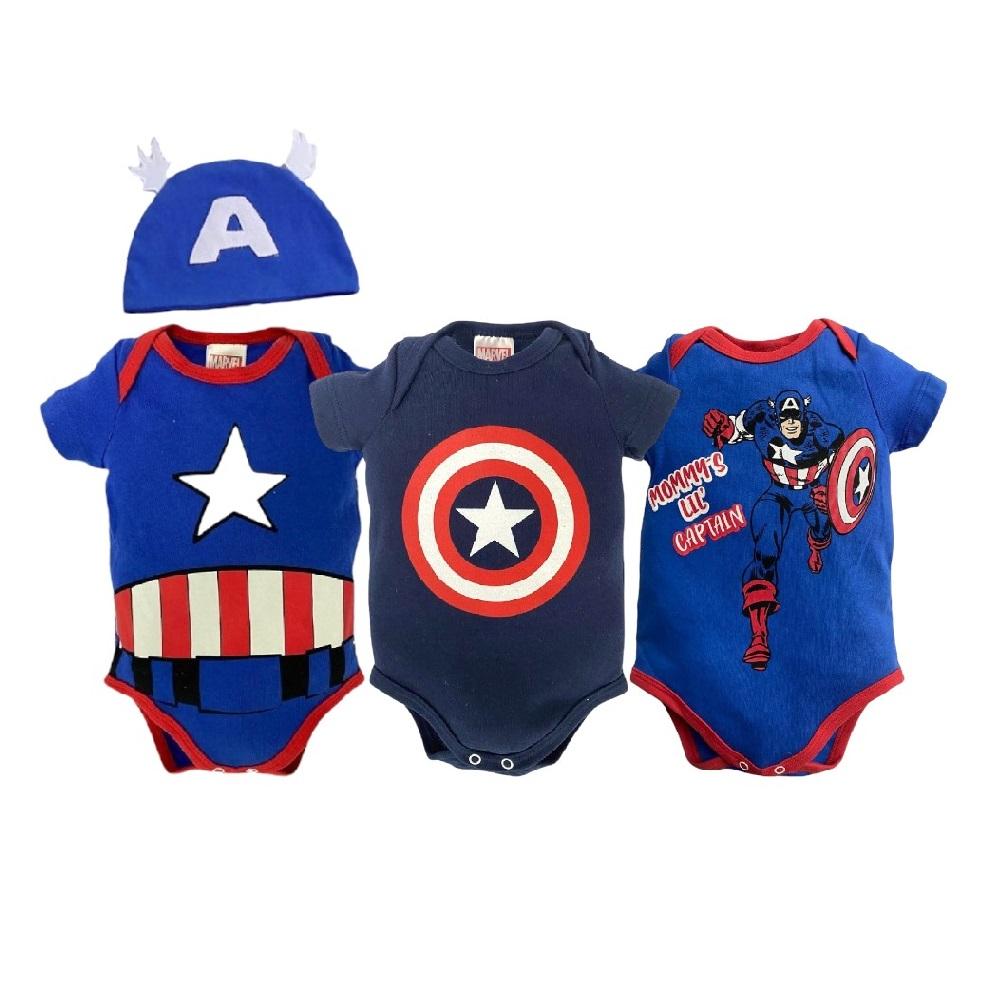 Kit 3 Pañaleros Marvel Capitán América Multicolor