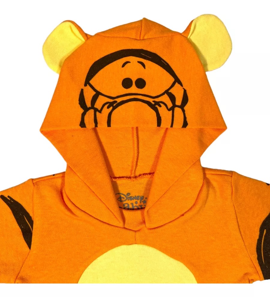 Foto 3 pulgar | Pañalero Manga Larga Disfraz Con Gorro Bebe Tiger Disney