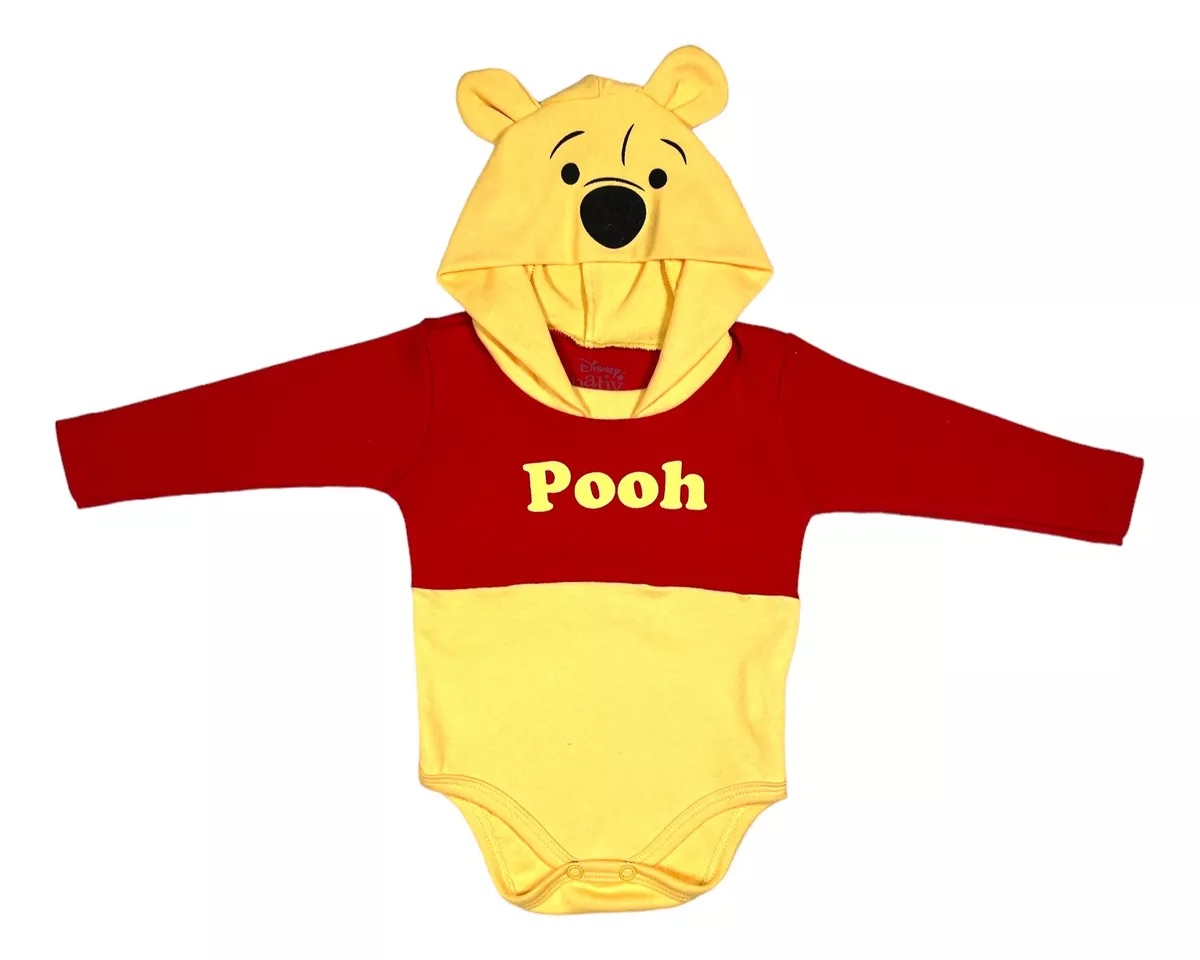 Pañalero Manga Larga Disfraz Con Gorro Bebe Pooh Disney