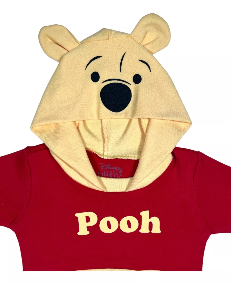 Foto 3 pulgar | Pañalero Manga Larga Disfraz Con Gorro Bebe Pooh Disney