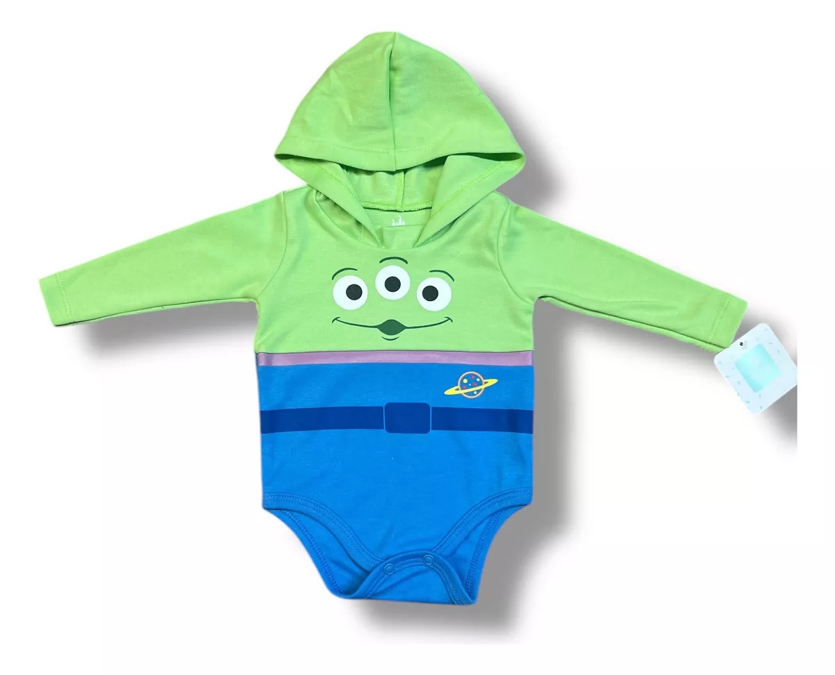 Pañalero Manga Larga Disfraz Con Gorro Bebe Marciano Toy Story Disney