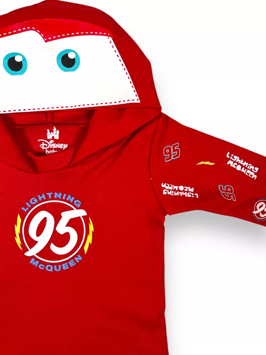 Foto 2 | Pañalero Manga Larga Disfraz Con Gorro Bebe Rayo Mcqueen Disney
