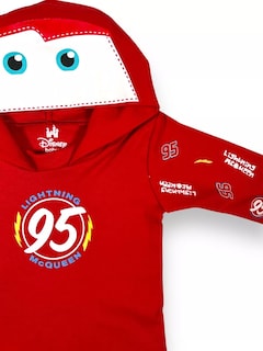 Foto 2 | Pañalero Manga Larga Disfraz Con Gorro Bebe Rayo Mcqueen Disney