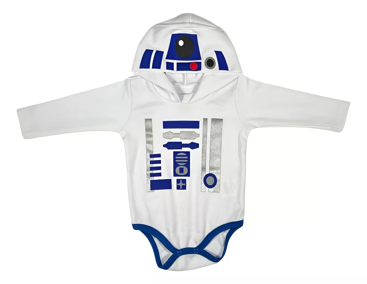 Foto 2 pulgar | Pañalero Manga Larga Disfraz Con Gorro Bebe R2-d2 Star Wars