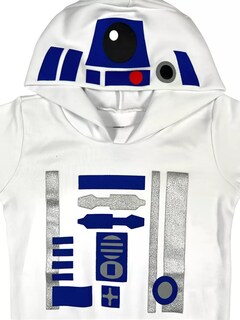 Foto 2 | Pañalero Manga Larga Disfraz Con Gorro Bebe R2-d2 Star Wars
