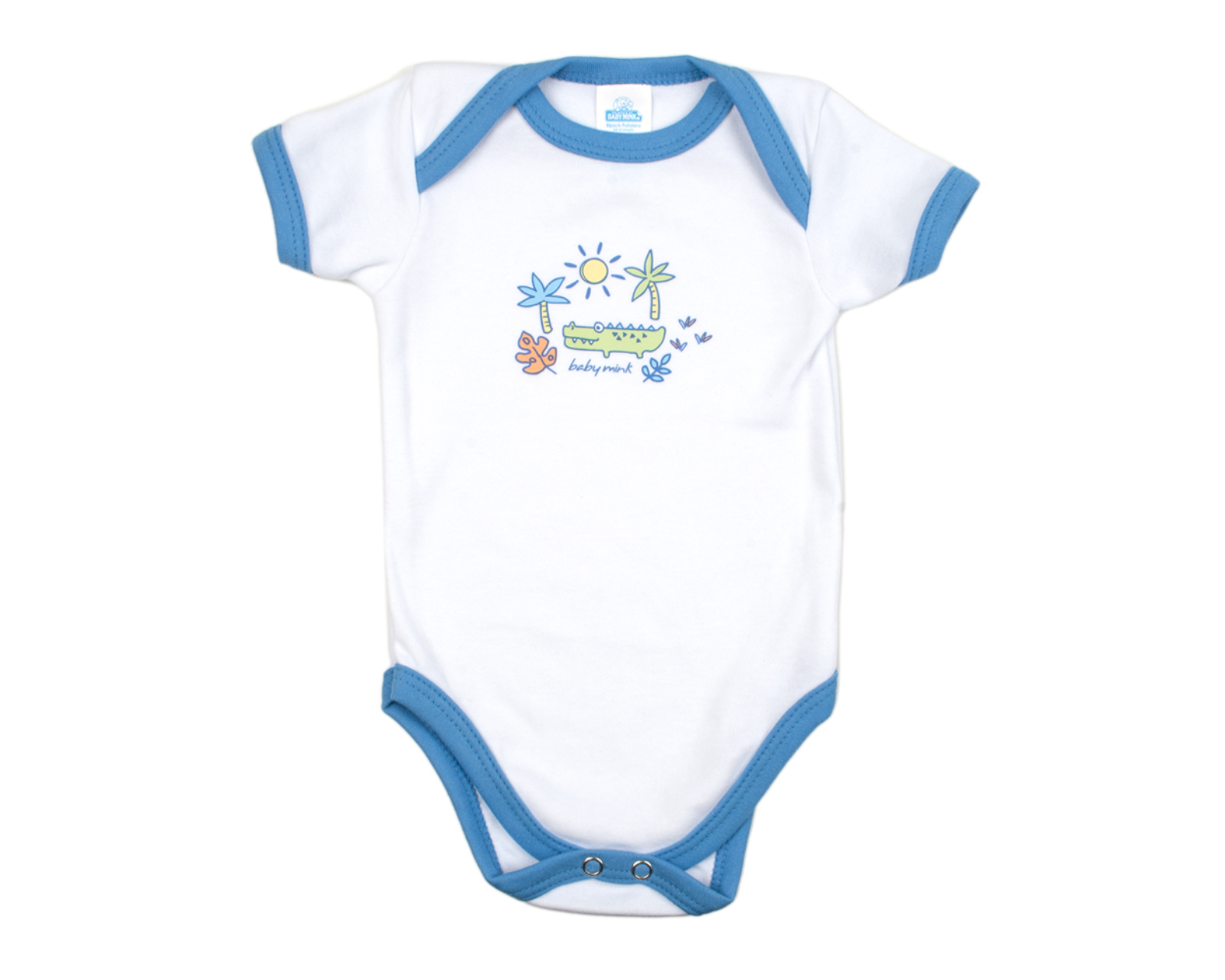 Foto 5 pulgar | Set De Pañaleros De Manga Corta Baby Mink Bm09m (5 Piezas) Azul