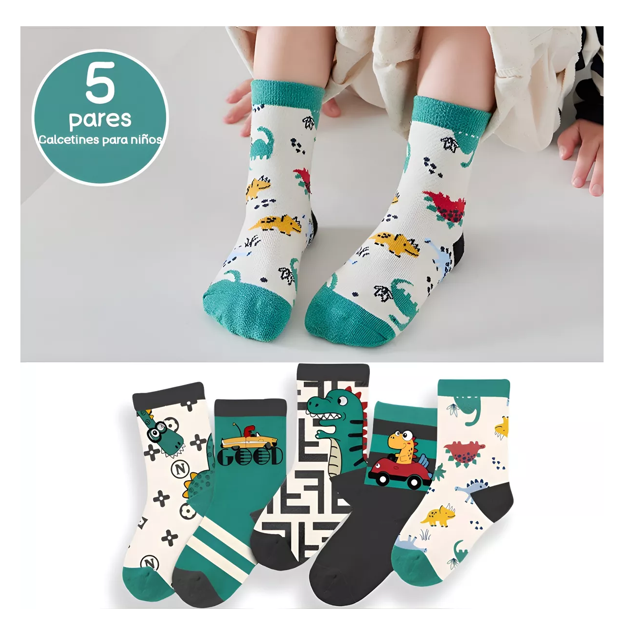 Foto 4 pulgar | Calcetines Belug de Algodón Estilo 2 M 3 - 5 Años