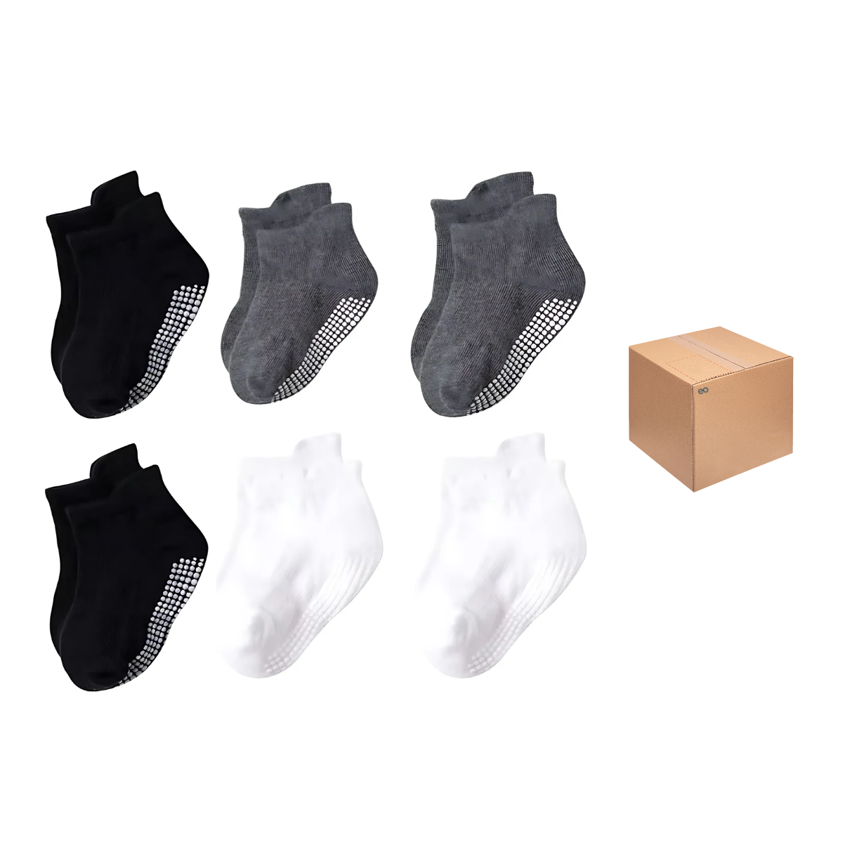 Calcetines para Bebé Eo Safe Imports Antiderrapantes 6 Pares
