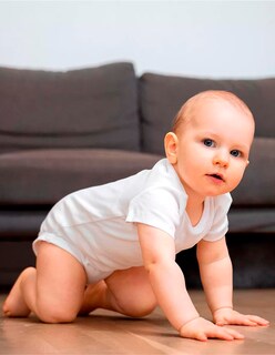 Foto 4 | Paquete De 6 Camisas Para Bebé 100% Algodón Unisex Blanco 0-3 Meses Bluelander