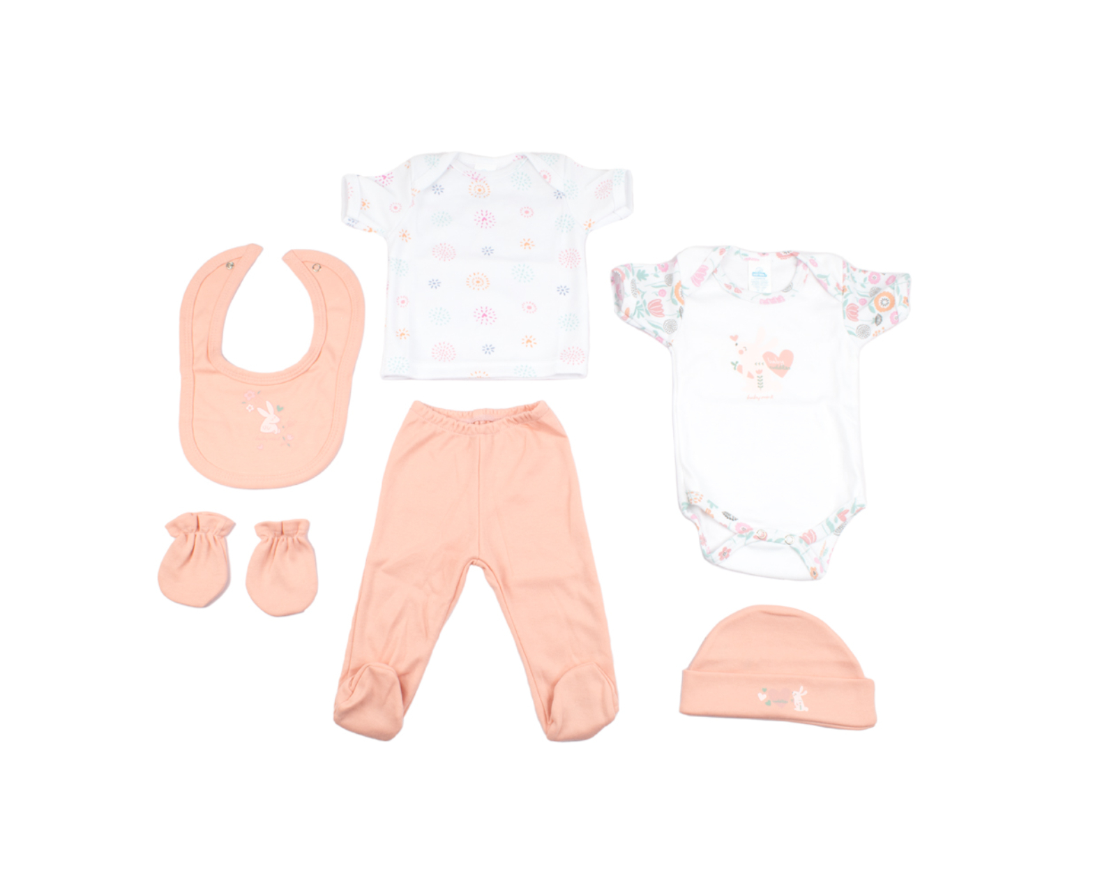 Foto 2 pulgar | Set Paseo Del Bebé 6 Pzas Baby Mink Bm29m Rosa