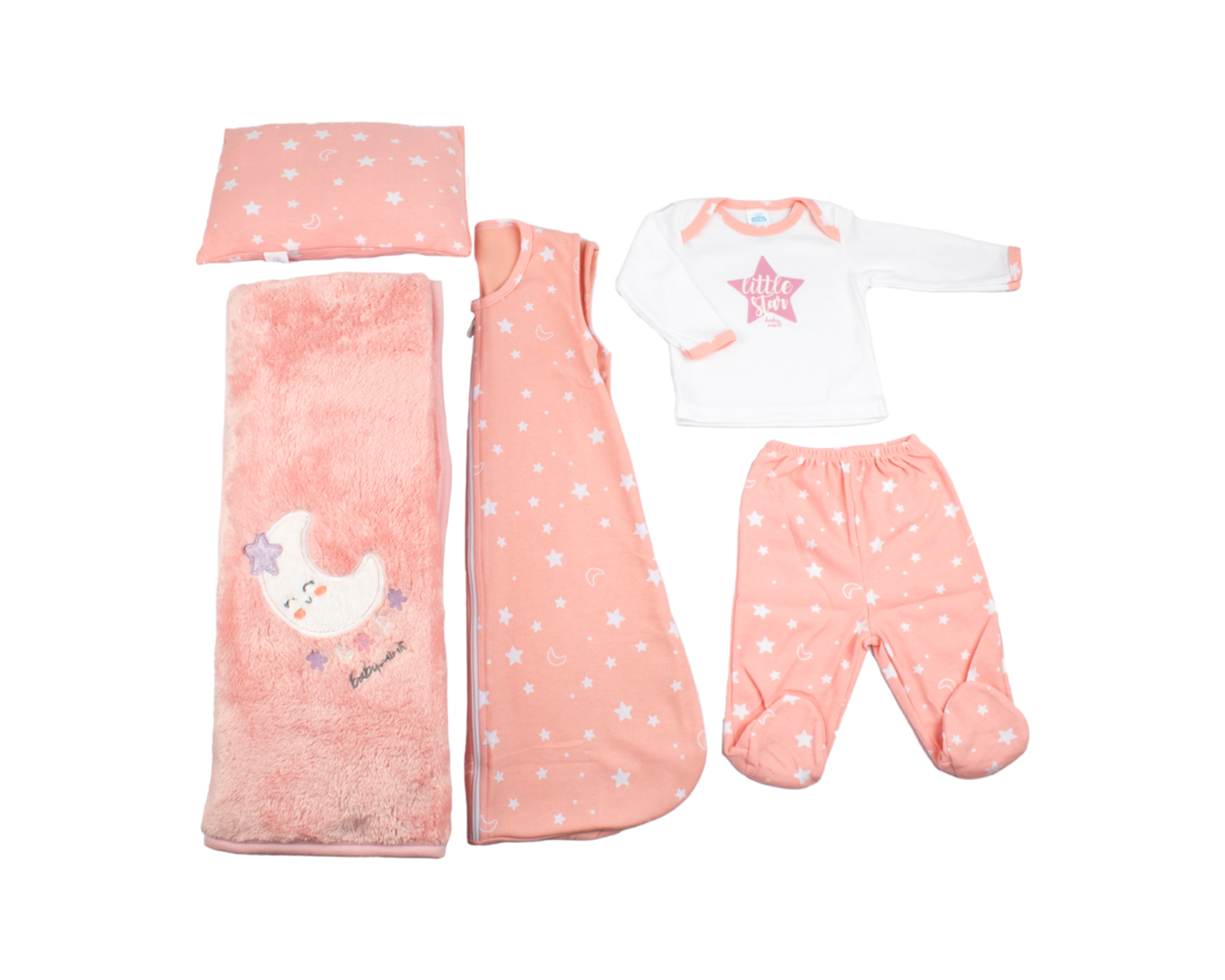 Foto 2 pulgar | Set Dulces Sueños Bebé Baby Mink 5 Pzas Bm27m Rosa