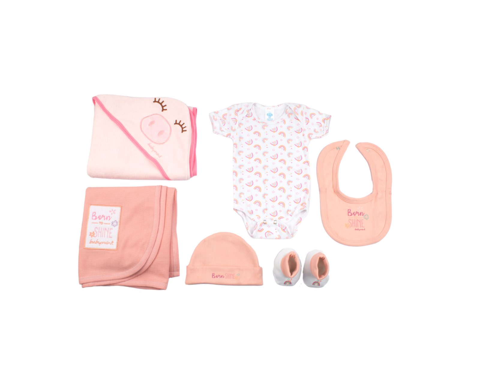 Set Baby Shower 7 Pzas Baby Mink BM25M Rosa