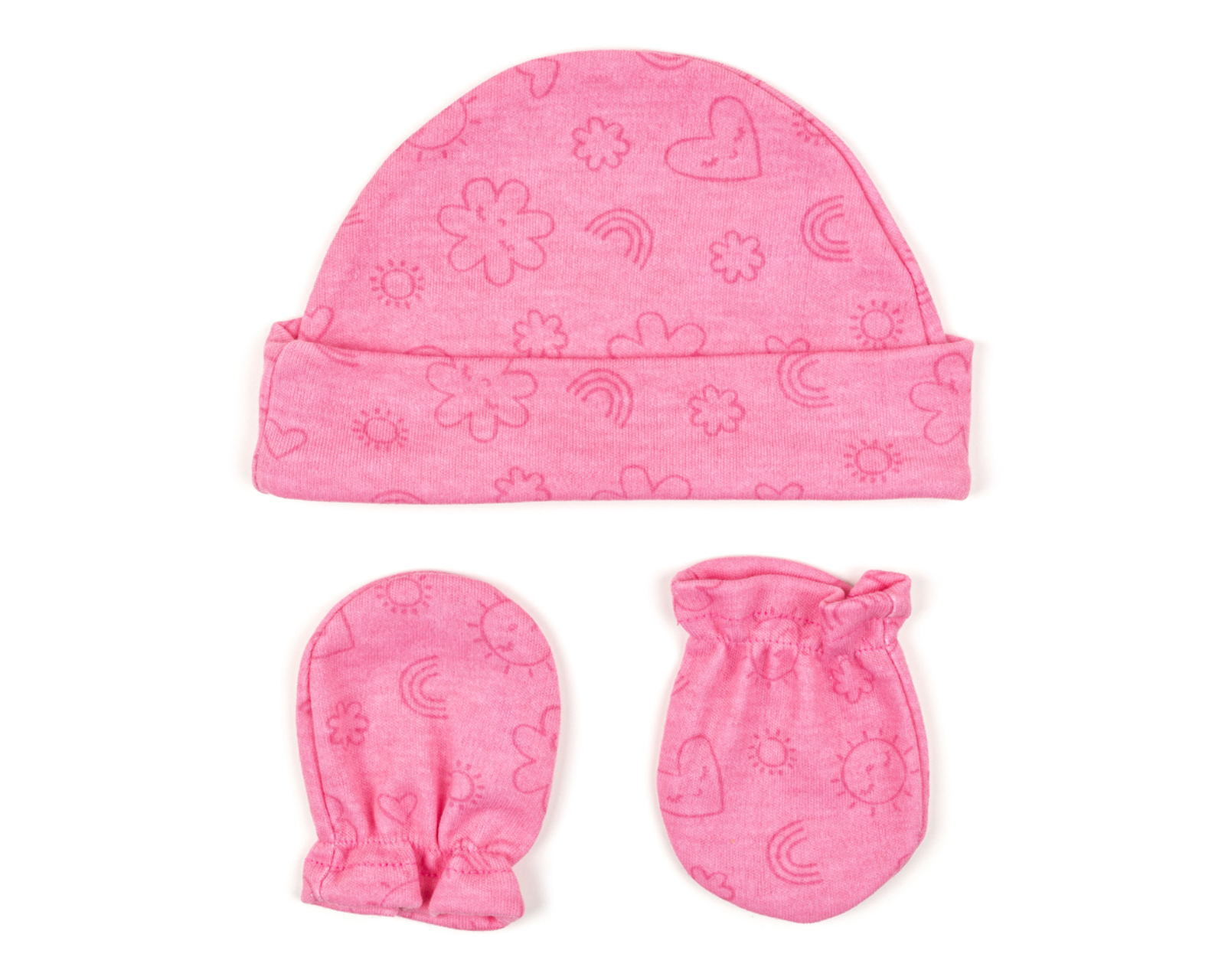 Foto 6 pulgar | Set de Gorro y Manoplas Baby Mink Bm11M color Rosa