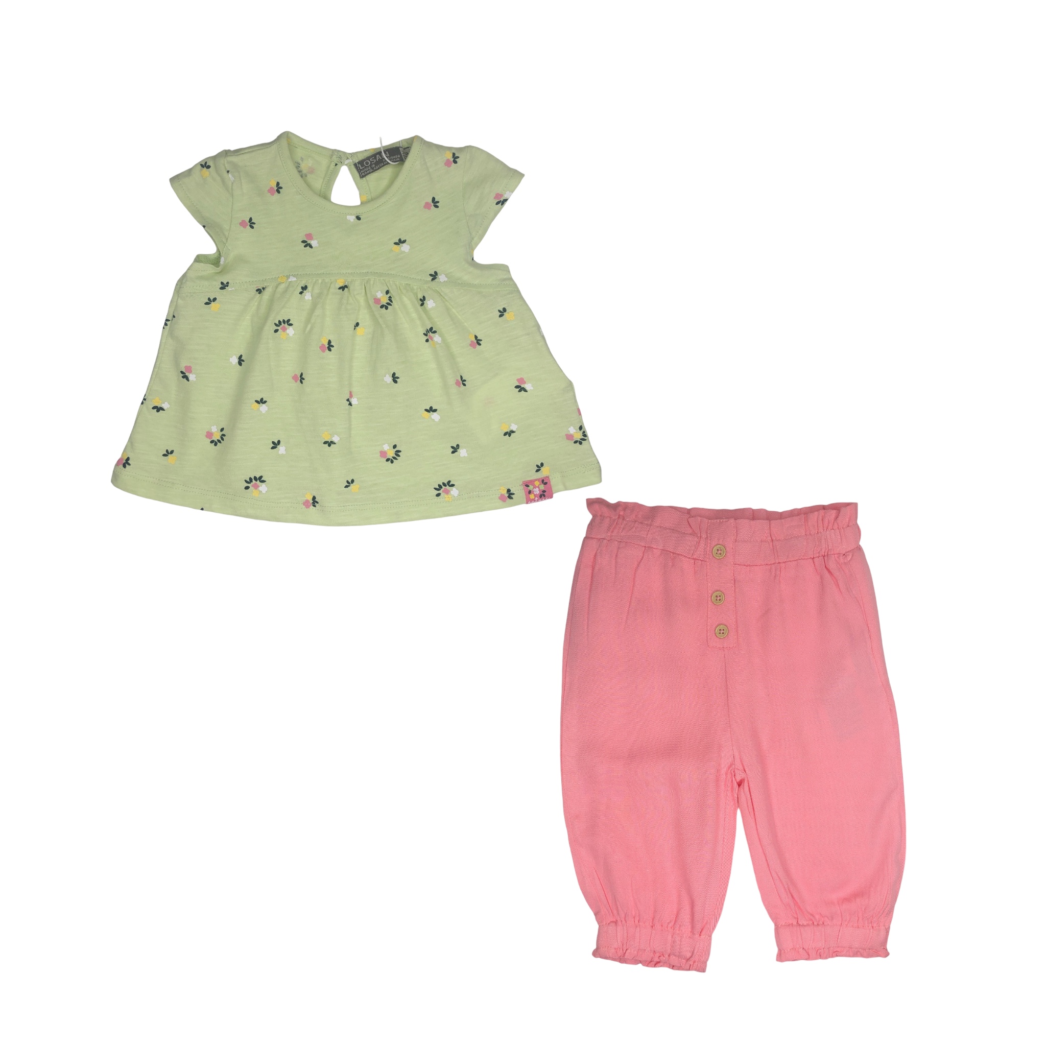 Conjunto Losan de Camiseta y Pantalón Estampado Floral para Bebé Niña