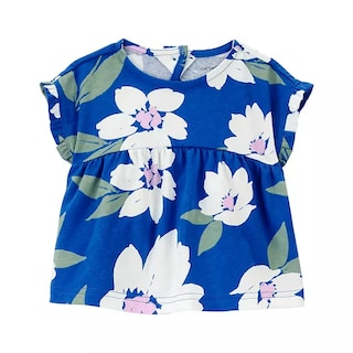 Foto 3 | Conjunto Carter's De 3 Piezas Set Bebe Niña Con Cubrepañal Red Flores Azul