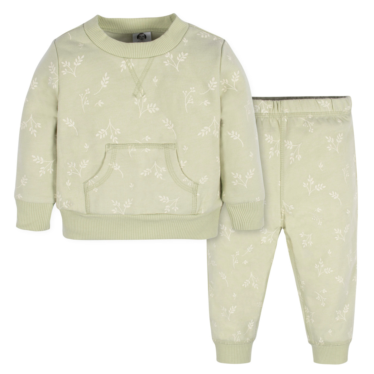 Foto 1 | Conjunto Gerber 2 Piezas Sudadera Y Pantalón Algodón Bebe