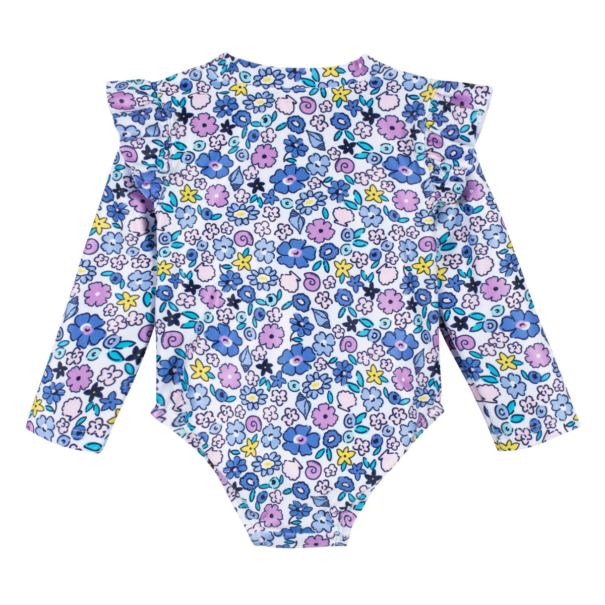 Foto 3 pulgar | Traje De Baño Gerber 1 Pieza Morado Azul Upf 50+ Bebe