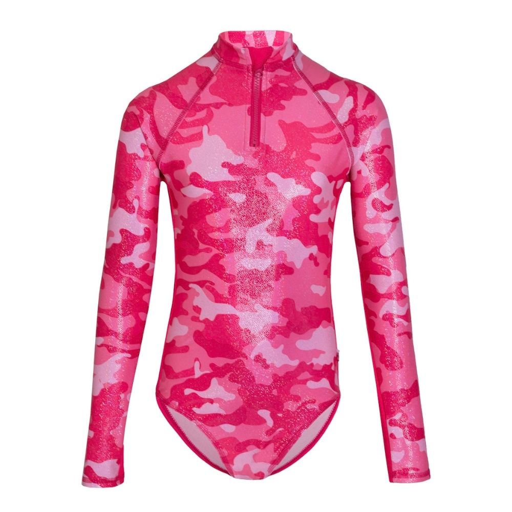 Foto 2 pulgar | Traje De Baño Rashguard Pink Camouflage