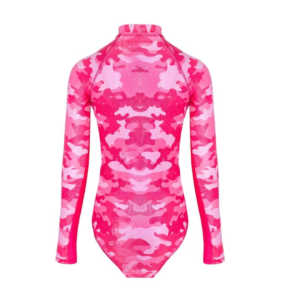 Foto 3 pulgar | Traje De Baño Rashguard Pink Camouflage