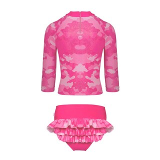 Foto 2 | Traje De Baño Para Bebe Niña Wetsuit Pink Camouflage