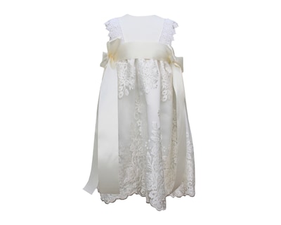 Foto 6 | Ropón Para Bebé Niña Bautizo Carana Off White Desmontable Iceberg Listónes En Cintura Talla Única