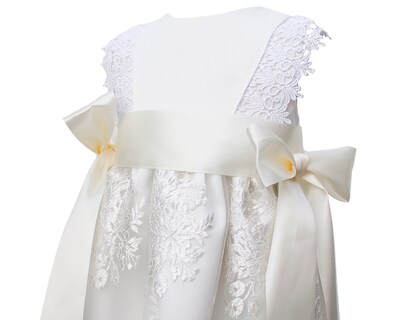 Foto 7 | Ropón Para Bebé Niña Bautizo Carana Off White Desmontable Iceberg Listónes En Cintura Talla Única