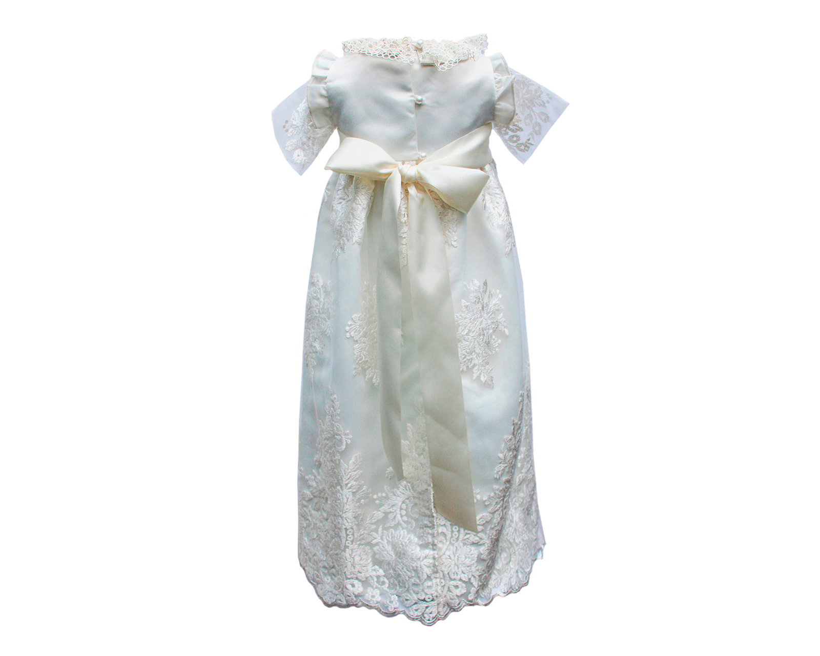 Foto 2 | Ropón para Bebé Niña Bautizo Carana Bordado Iceberg 1 Pieza Guipur Cuello y Mangas Off White Talla Única