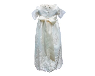 Foto 2 | Ropón para Bebé Niña Bautizo Carana Bordado Iceberg 1 Pieza Guipur Cuello y Mangas Off White Talla Única