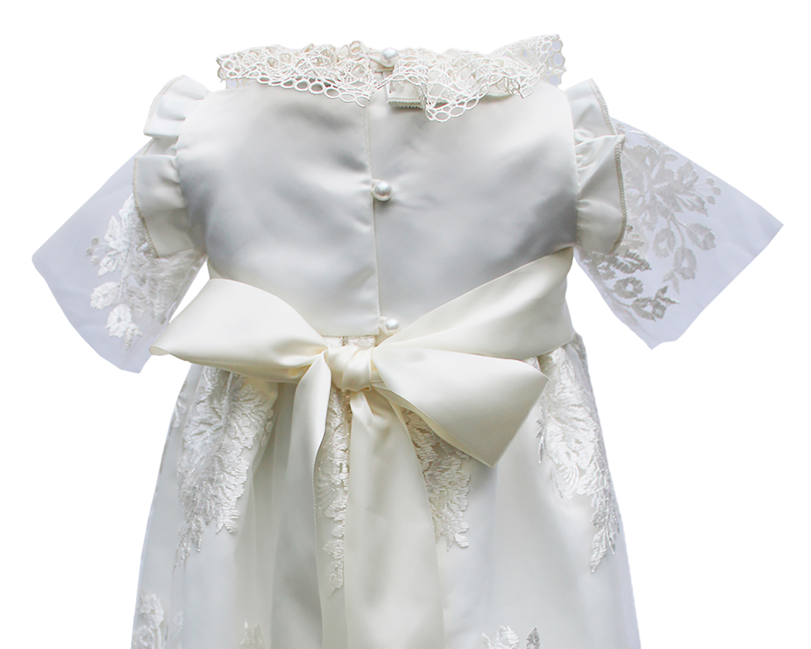 Foto 4 | Ropón para Bebé Niña Bautizo Carana Bordado Iceberg 1 Pieza Guipur Cuello y Mangas Off White Talla Única