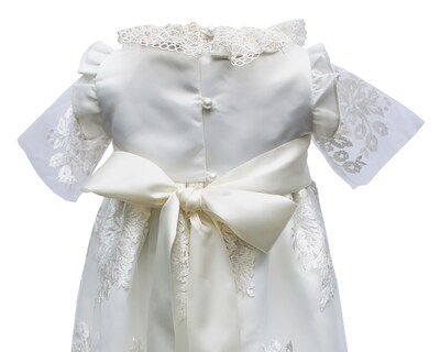 Foto 4 | Ropón para Bebé Niña Bautizo Carana Bordado Iceberg 1 Pieza Guipur Cuello y Mangas Off White Talla Única