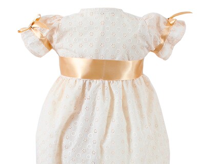 Foto 5 | Ropón Para Bebé Niña Bautizo Carana Chaleco Largo Color Beige Unitalla