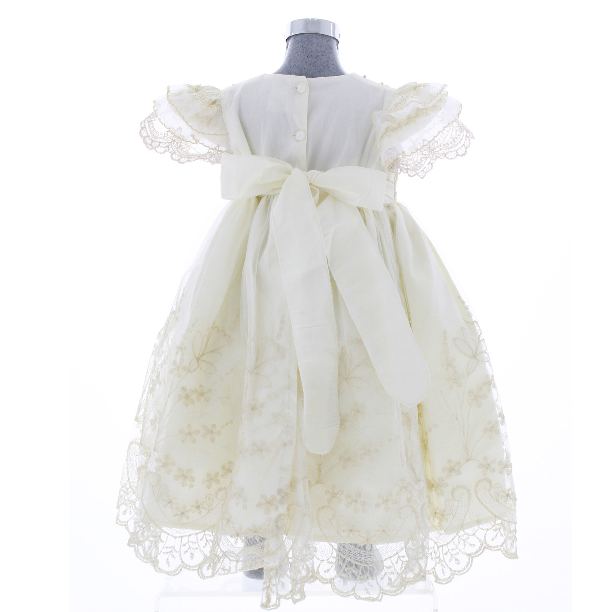 Foto 4 pulgar | Vestido de Bautizo Beige Chicos Olé para Niña