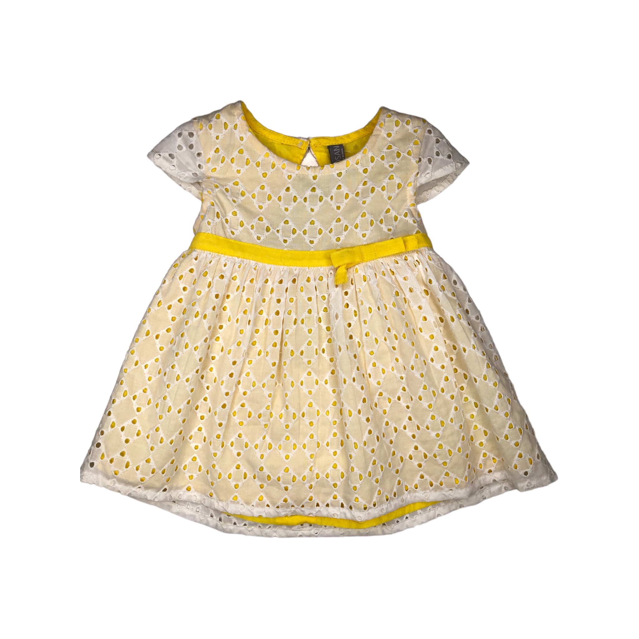 Vestido Losan 218-7795AL color Amarillo con Braguita para Bebé Niña