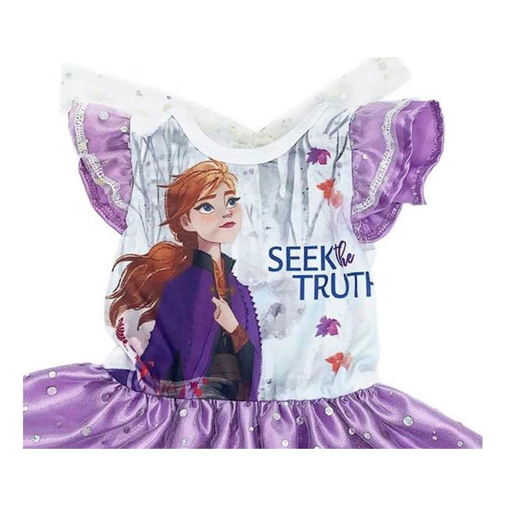 Foto 3 | Vestido para Bebé Disney Algodón Frozen Color Púrpura