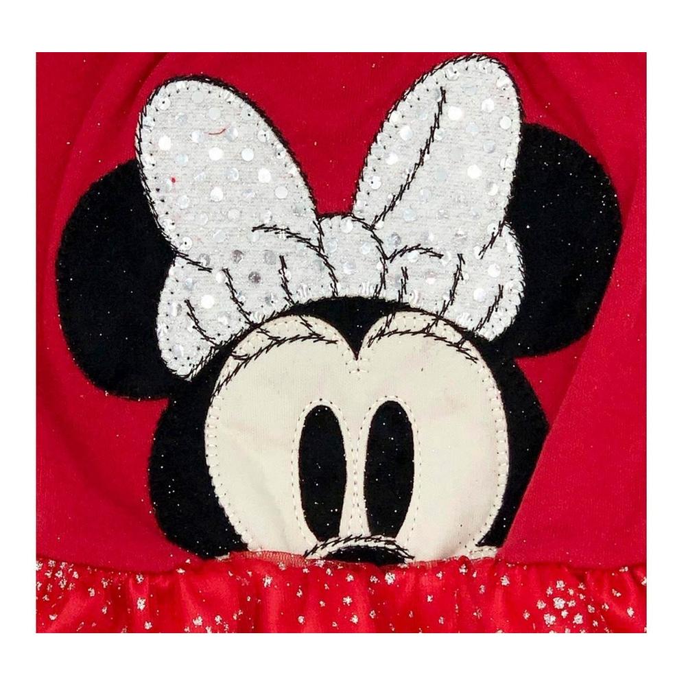 Foto 2 | Vestido Disney 2121-3 Minnie Rojo Algodón con Bordado