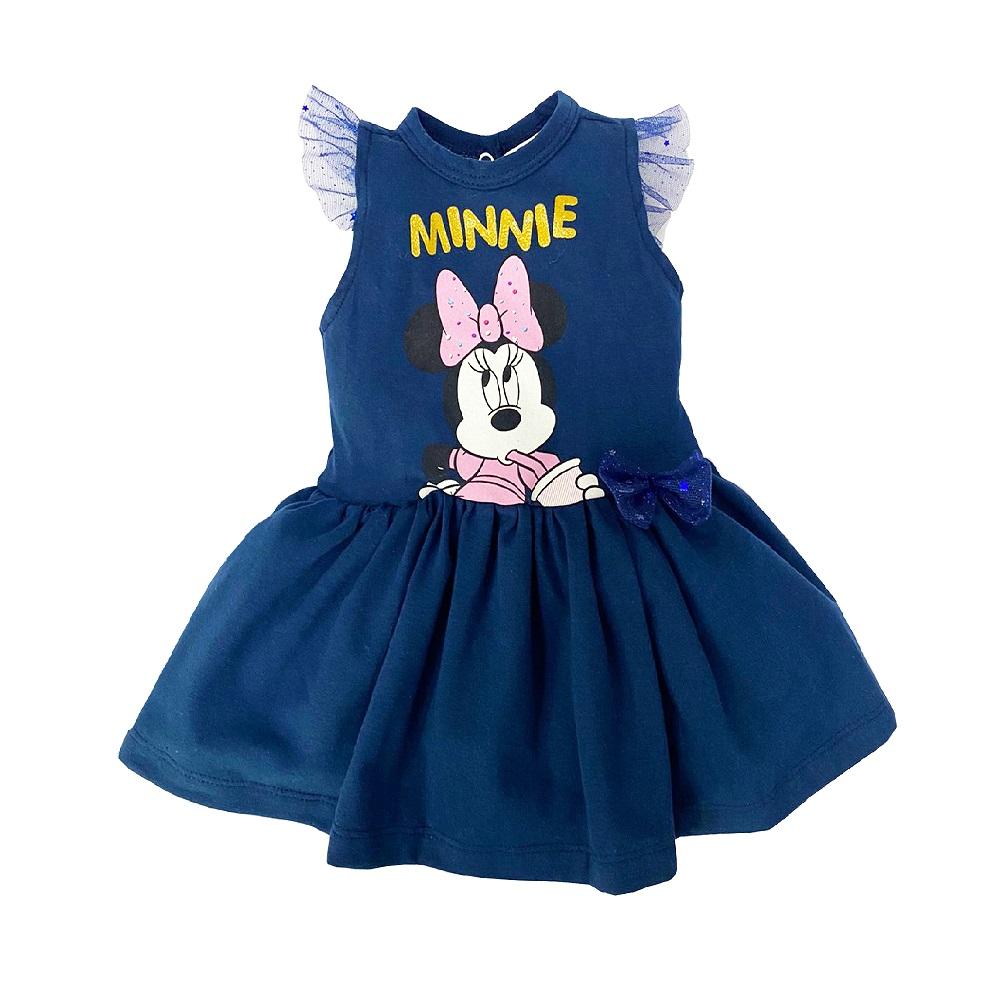 Vestido de Algodón Disney Minnie Negro