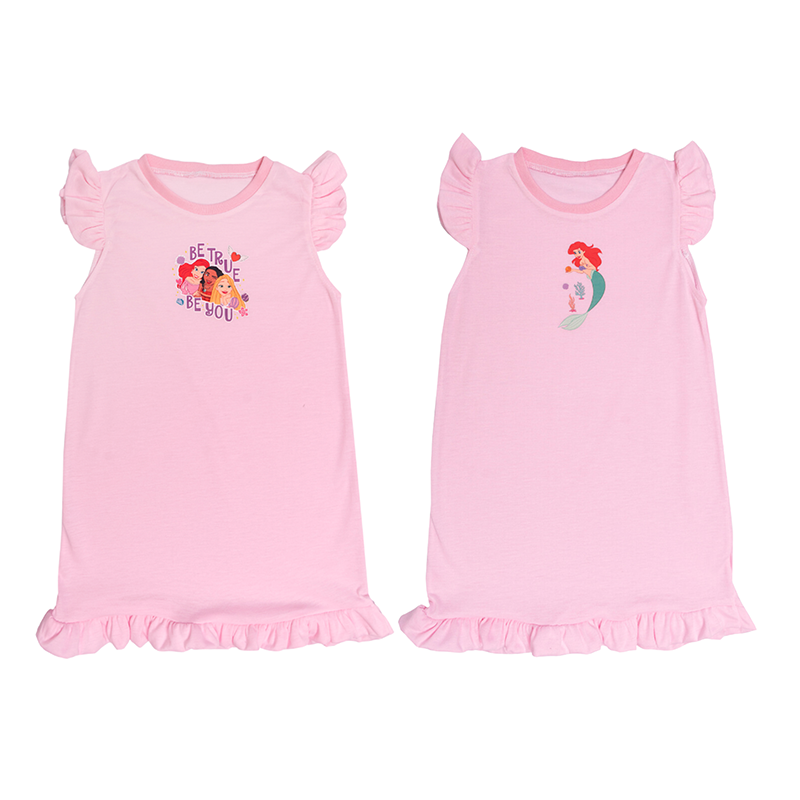 Foto 1 | Camisones Chiqui Mundo Disney Princess color Rosa para Bebé Niña 2 Piezas