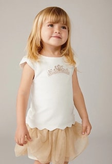 Foto 2 | Vestido Bebé Niña Corona Dorada Boboli
