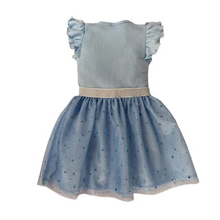 Foto 4 | Vestido de Algodón Disney Azul con Estampado Elsa
