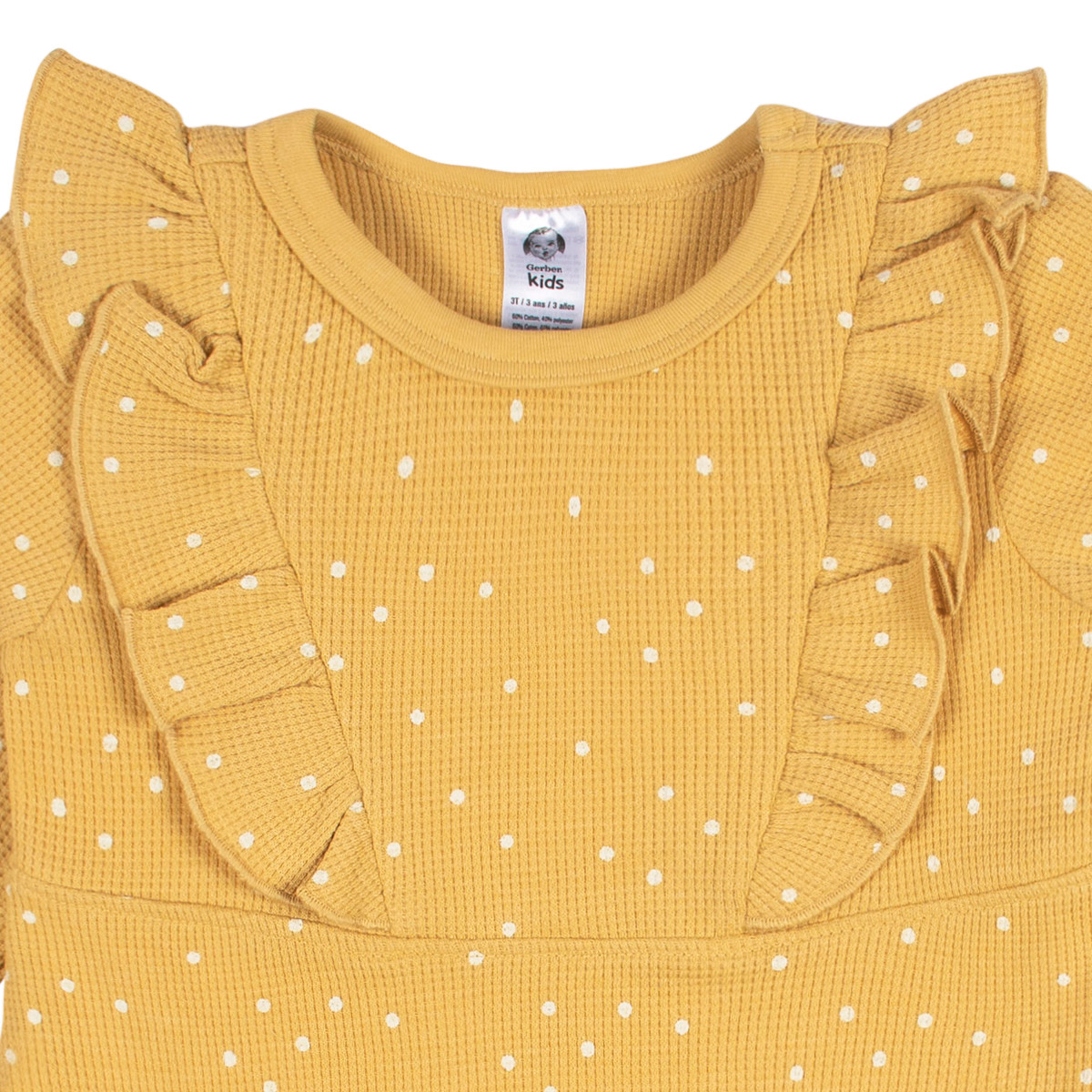 Foto 4 pulgar | Vestido Gerber Amarillo Bebe Algodón Cómodo Verano