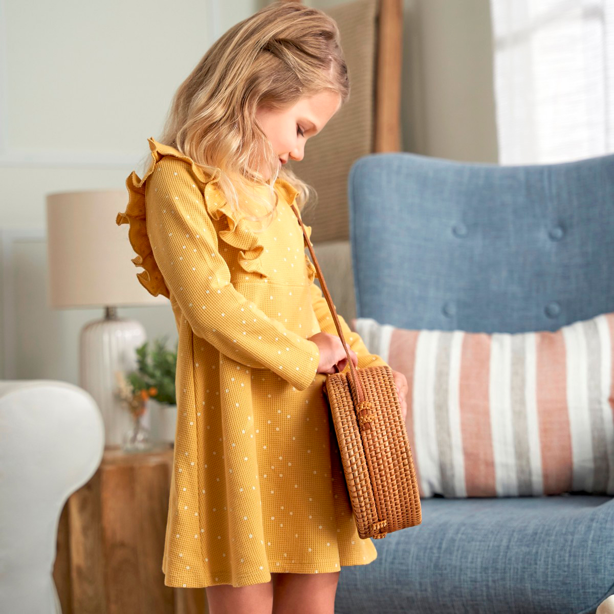 Foto 7 | Vestido Gerber Amarillo Bebe Algodón Cómodo Verano